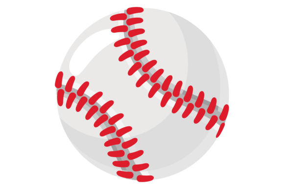 Baseball Ball Icon: Cartoon Sport Illustrations for Graphics