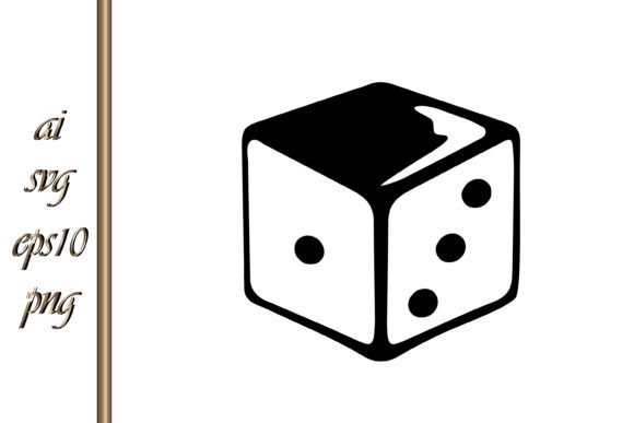 Doodle Game Cube Icon Stencil Vector Graphics & Illustrations