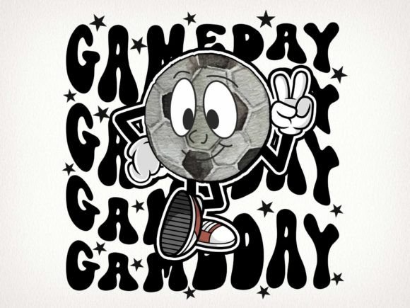 Game Day Soccer Retro Sublimation: A Graphics Asset for Crafts