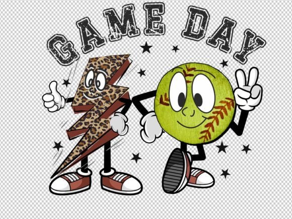 Game Day Softball Sublimation Graphics for Crafts