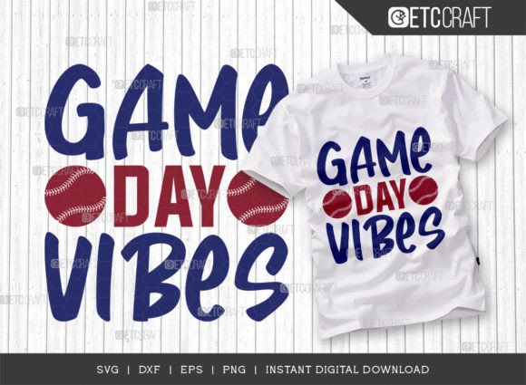 Game Day Vibes Baseball SVG for Crafts & Graphics