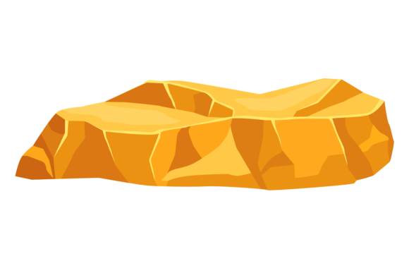 Golden Stone Formation Graphics & Illustrations