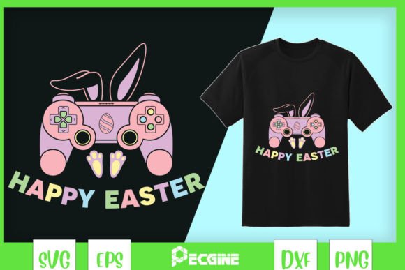 Happy Easter Game Controller Bunny Ears Graphics & Crafts Review