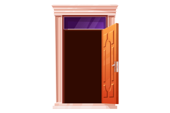 Open Door: Cartoon Entrance Game Interior