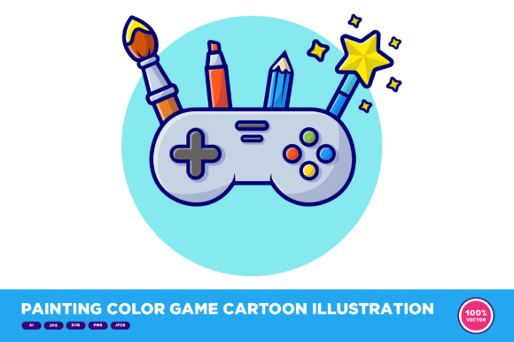 Painting Color Game Cartoon Illustration Graphics Review