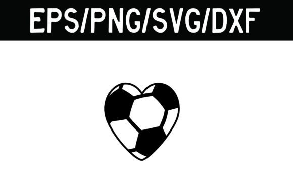 Soccer Heart Svg, Soccer Game Heart Svg Graphics for Crafts