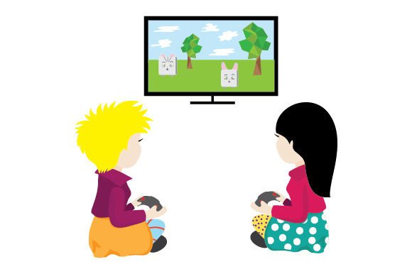 Two Sisters Playing a Video Game: A Crafty Asset for Publishers