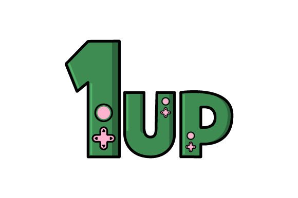 Video Game Icon, 1Up for Crafts & Video Games Sellers